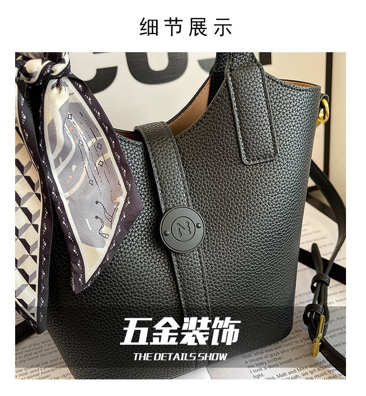 One Size Bucket Bag Vegetable Basket Bag Women's Bag PU