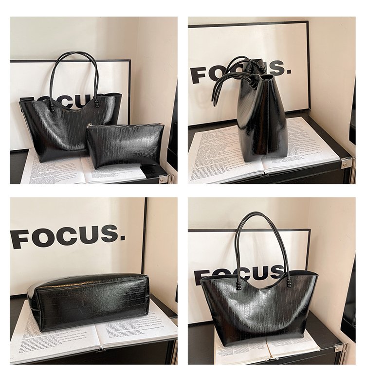 Shoulder Bag One Size Women's Bag Zipper PU 2025 Autumn Tote Bag