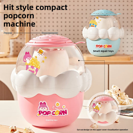 Toys Children's Mini Popcorn Machine Electric Fully Automatic Multi-Functional Small Home Appliance Pretend Play Popcorn Maker for Home Use