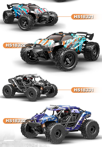 Cross-Border1/18Brushed High-Speed Four-Wheel Drive2.4G Full Scale Professional RC Remote Control Competitive Climbing Off-Road Big Wheel