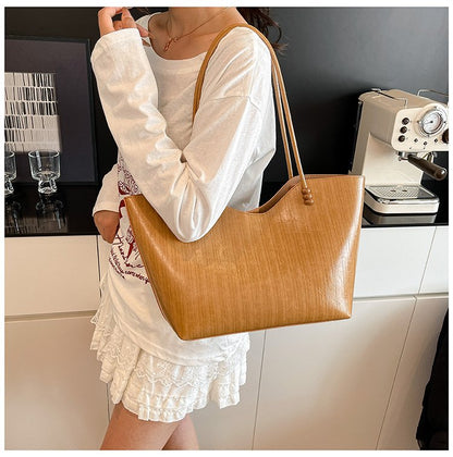 Shoulder Bag One Size Women's Bag Zipper PU 2025 Autumn Tote Bag