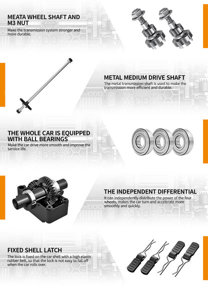 Cross-Border1/18Brushed High-Speed Four-Wheel Drive2.4G Full Scale Professional RC Remote Control Competitive Climbing Off-Road Big Wheel