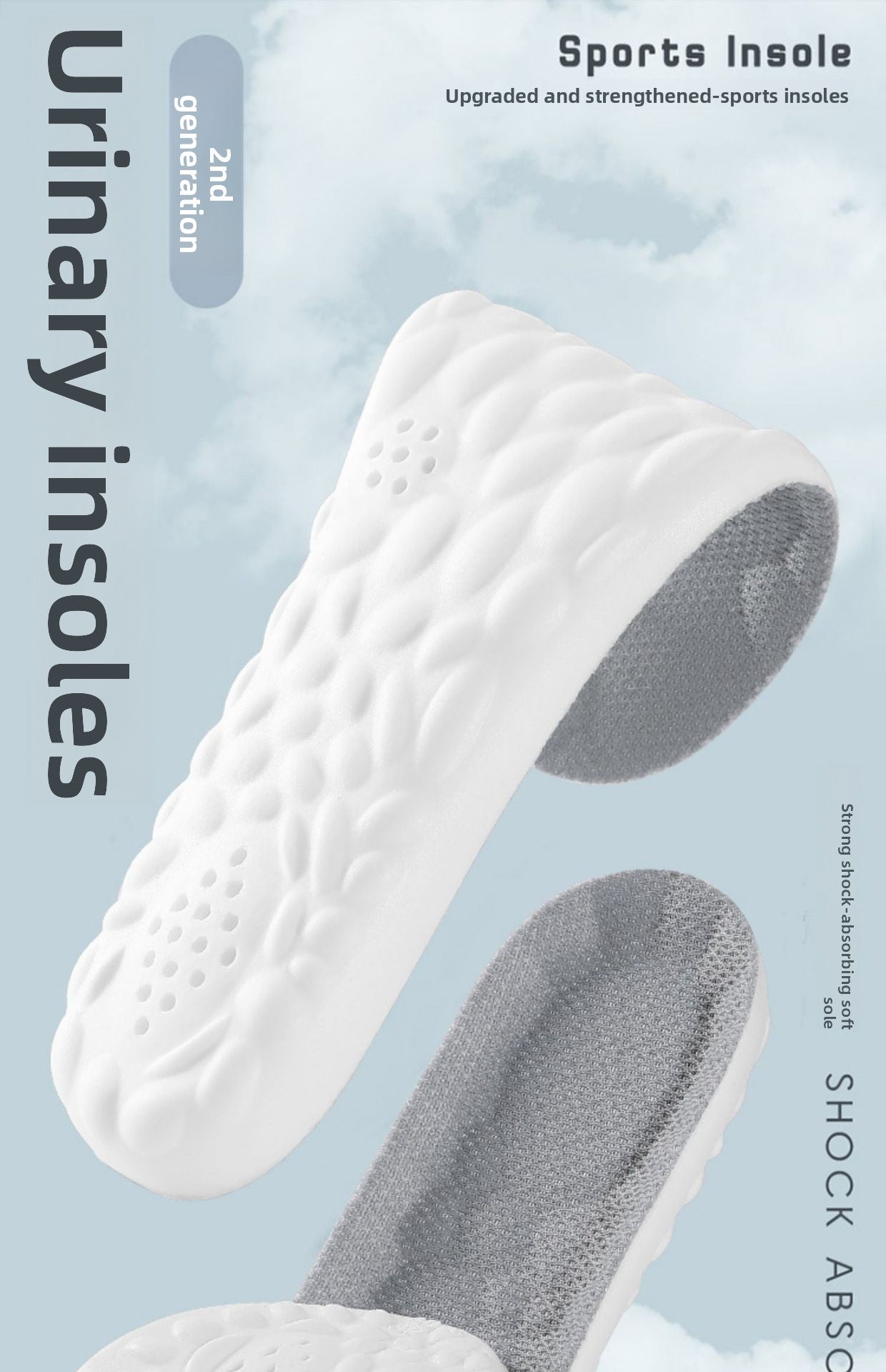 PU Height Increase Insoles for Men and Women, Invisible Inner Height Increase Pads, Non-Deforming, Non-Collapsing, Ultra-Soft Shock-Absorbing Height Increase Pads, Sports Thickened
