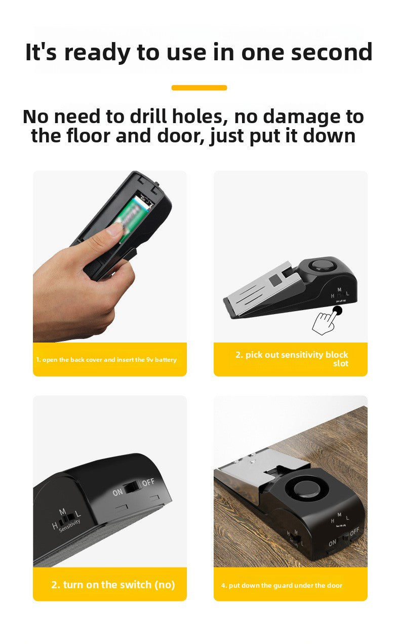 Hotel Door Stop Anti-Theft Alarm Door Gap Anti-Theft Device Door Stop Alarm Home Door Stop Alarm