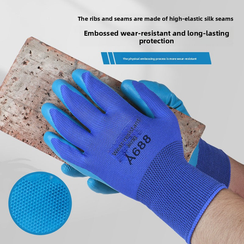FOR WHOLE SALE ONLY PRICE ON REQUEST                   Abrasion-Resistant King Labor Protection Gloves Physical Embossed Anti-Slip Construction Steel Worker Logistics Moving Auto Repair Transport Latex Coated Gloves