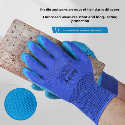 FOR WHOLE SALE ONLY PRICE ON REQUEST                   Abrasion-Resistant King Labor Protection Gloves Physical Embossed Anti-Slip Construction Steel Worker Logistics Moving Auto Repair Transport Latex Coated Gloves