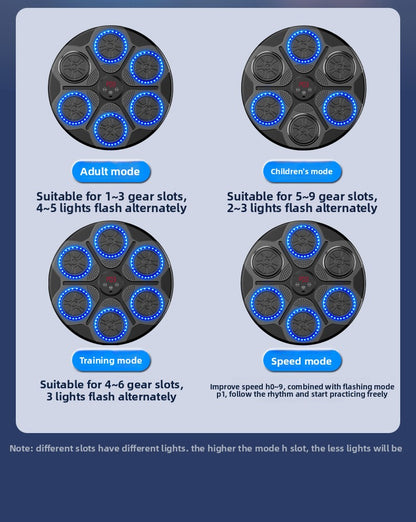 Home Music Boxing Machine Children's Reaction Trainer Adult Bluetooth Boxing Wall Target Smart Hanging Adjustable