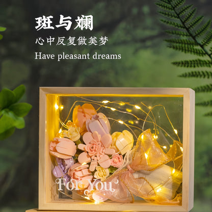 2025New Star Moon Fantasy Purple Star Butterfly Building Block Flower Frame Assembly Toy for Girls' Birthday Gift804233