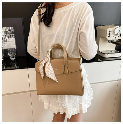 Single Shoulder Bag One Size Small Square Bag Women's Bag PU 2025 Autumn Zipper