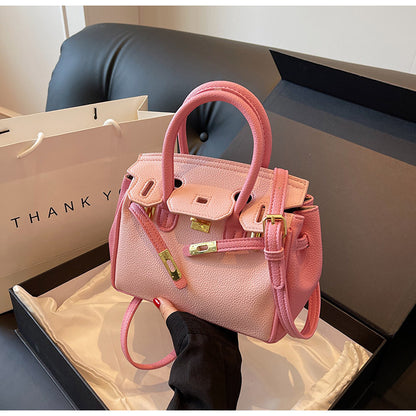 Block Platinum Small Square Handbag for Women