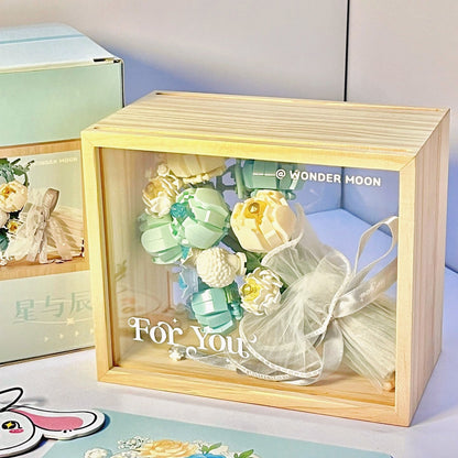 2025New Star Moon Fantasy Purple Star Butterfly Building Block Flower Frame Assembly Toy for Girls' Birthday Gift804233