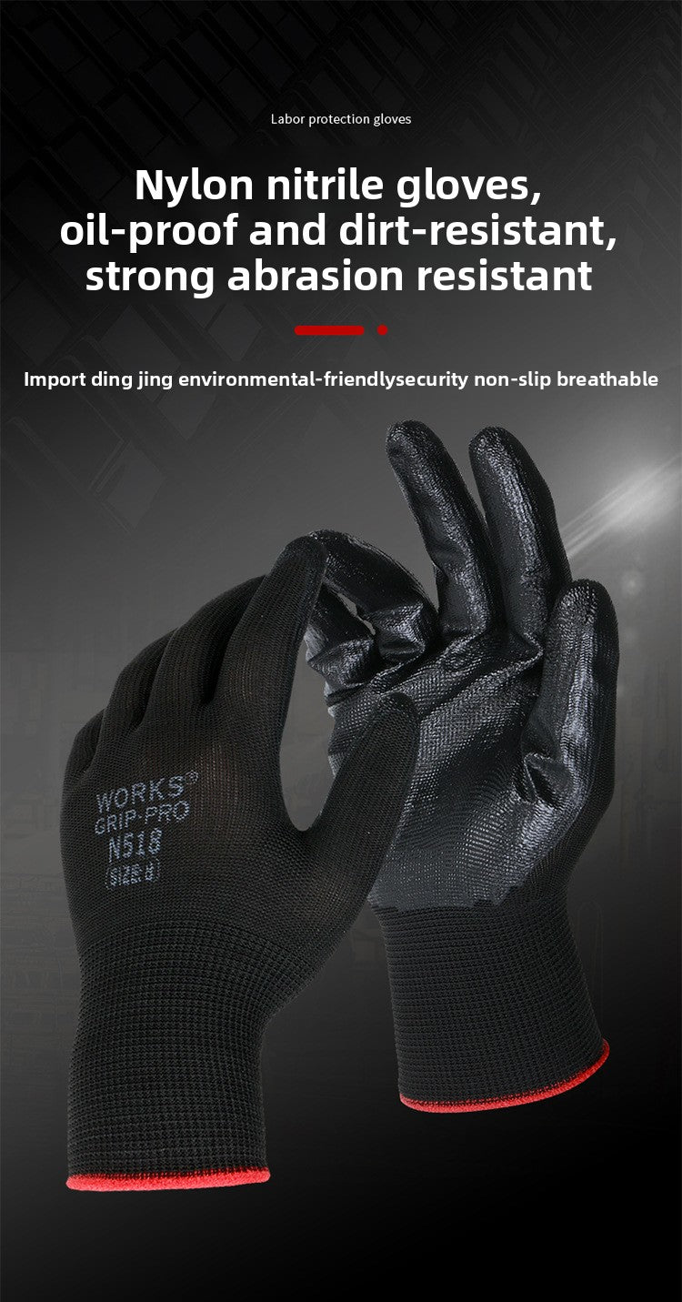 FOR WHOLE SALE ONLY PRICE ON REQUEST                     Nitrile Rubber Coated Labor Protection Gloves for Construction Site Work, Thickened, Wear-resistant, Odorless, Breathable Nylon Latex Work Gloves