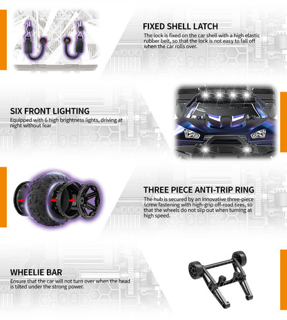 1/18Brushless High-Speed Four-Wheel Drive2.4G Full Scale Professional RC Remote Control Off-Road Big Wheel Bike1/14Brush