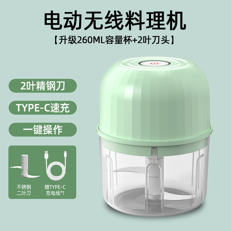 Mini Electric Garlic Herb Fruit Veg Masher Household Wireless Portable Baby Food Processor Kitchen Multifunctional Meat Grinder Garlic Chopper