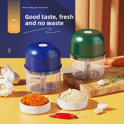 Mini Electric Garlic Herb Fruit Veg Masher Household Wireless Portable Baby Food Processor Kitchen Multifunctional Meat Grinder Garlic Chopper