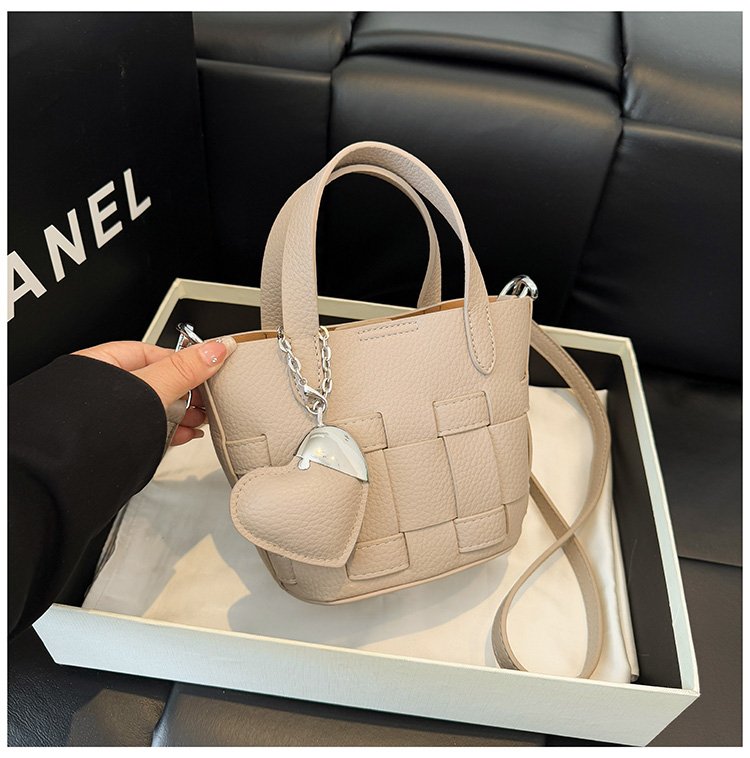 Women's Bag One Size PU Bucket Bag Zipper Shoulder Bag