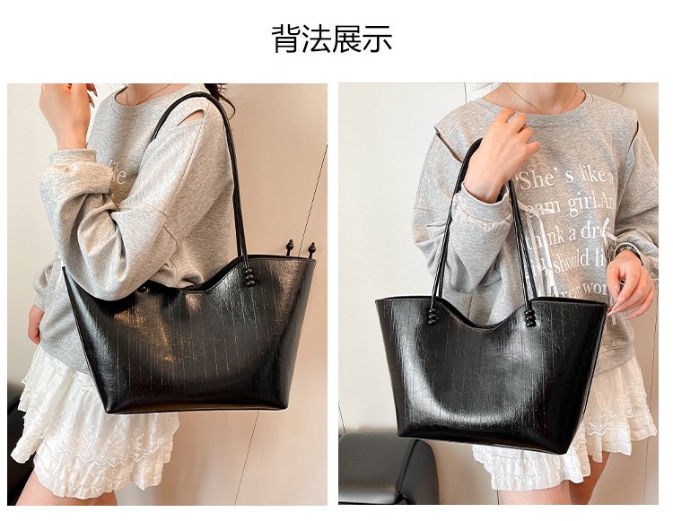 Shoulder Bag One Size Women's Bag Zipper PU 2025 Autumn Tote Bag