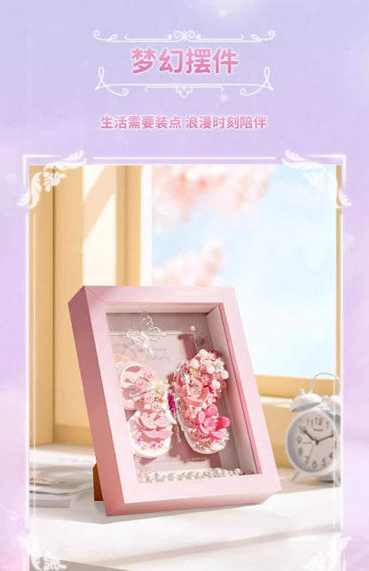 2025New Star Moon Fantasy Purple Star Butterfly Building Block Flower Frame Assembly Toy for Girls' Birthday Gift804233