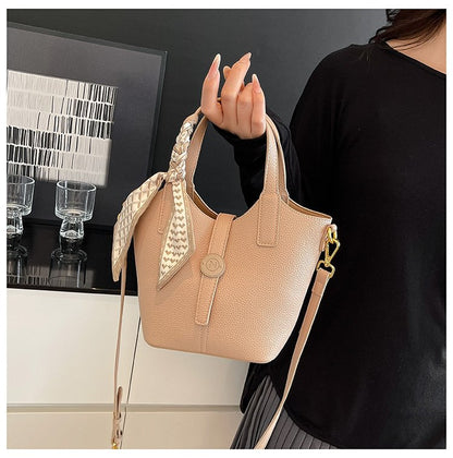 One Size Bucket Bag Vegetable Basket Bag Women's Bag PU