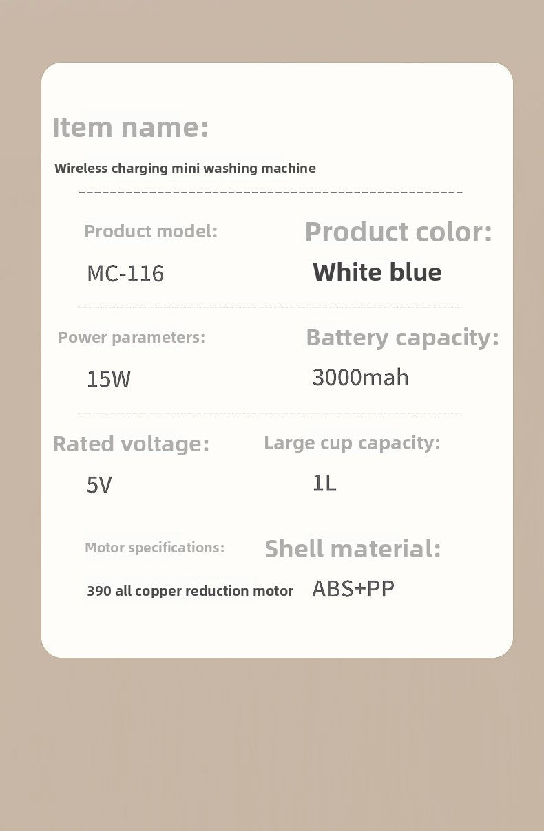 Mini Small Washing Machine Blue Light Sterilization Portable Baby and Mother Underwear Socks Panties Professional Underwear Laundry Cup