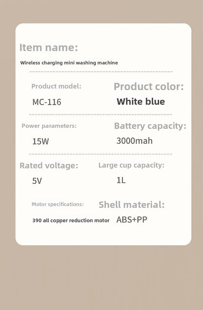 Mini Small Washing Machine Blue Light Sterilization Portable Baby and Mother Underwear Socks Panties Professional Underwear Laundry Cup