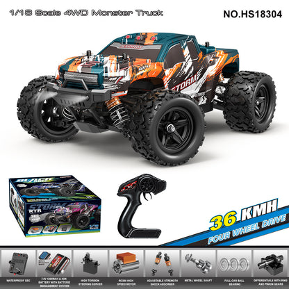 Cross-Border1/18Brushed High-Speed Four-Wheel Drive2.4G Full Scale Professional RC Remote Control Competitive Climbing Off-Road Big Wheel