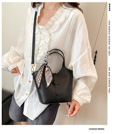 One Size Bucket Bag Vegetable Basket Bag Women's Bag PU