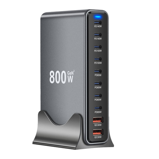 800W Gallium Nitride PD Charger 765W Multifunctional PD Desktop Charger 730W New 10-Port Charger