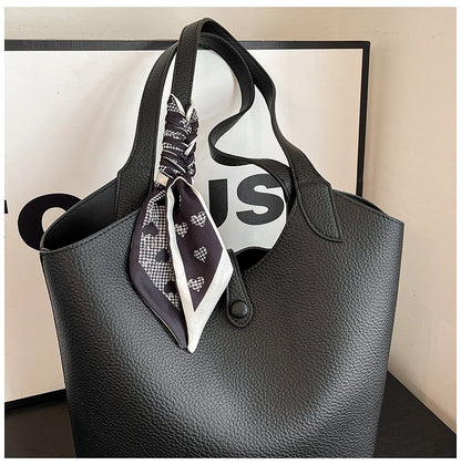 Magnetic Buckle Women's Bag PU Shoulder Bag 2025 Autumn Tote Bag One Size