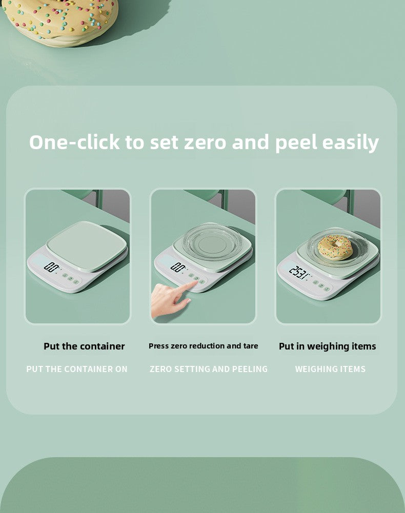 Kitchen Scale High Precision Electronic Scale Kitchen Small Gram Scale Accurate Coffee Scale Gram Weight Measuring Device Household Food Scale