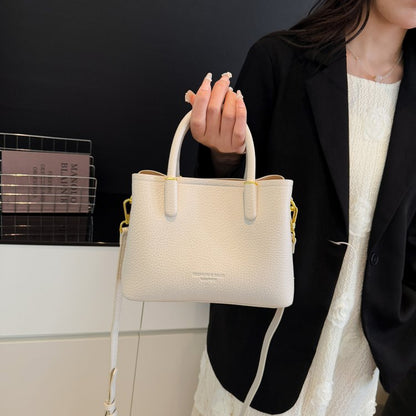 Single Shoulder Bag with Stitching, Single Shoulder Crossbody Handbag for Women, Zipper PU