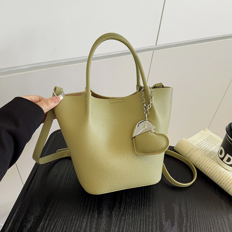 Single Shoulder Handbag Zipper One Size Women's Bag Vegetable Basket Bag PU