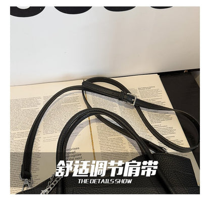 Tote Bag Zipper Shoulder Bag Women's Bag PU