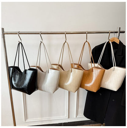 Shoulder Bag One Size Women's Bag Zipper PU 2025 Autumn Tote Bag