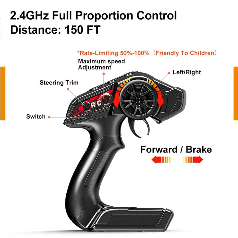 Cross-Border1/18Brushed High-Speed Four-Wheel Drive2.4G Full Scale Professional RC Remote Control Competitive Climbing Off-Road Big Wheel