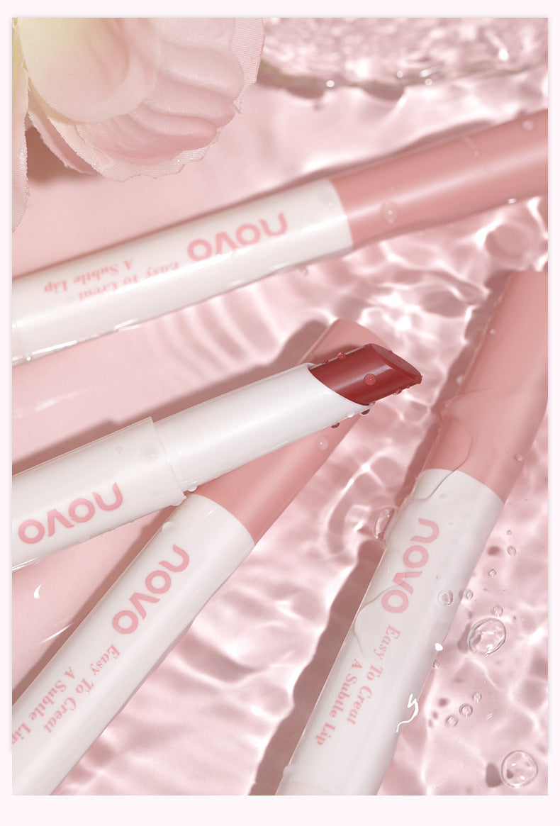 NOVO Charming Translucent Moisturizing Lipstick, Waterproof, Long-lasting, Non-fading, Brightening, Natural Look,