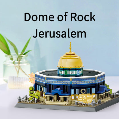 Jerusalem Dome of the Rocks Mosque, small grain educational toys, assembled building blocks, holiday gifts