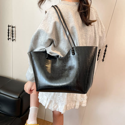 Shoulder Bag One Size Women's Bag Zipper PU 2025 Autumn Tote Bag