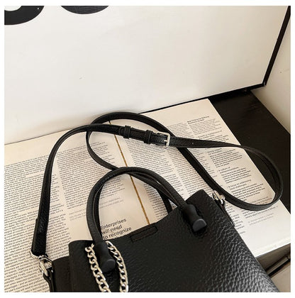 Women's Bag Zipper PU One Size 2025 Summer Basket Bag Shoulder Bag