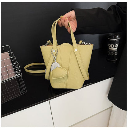 Single Shoulder Bucket Bag PU Zipper 2025 Spring Women's Bag One Size