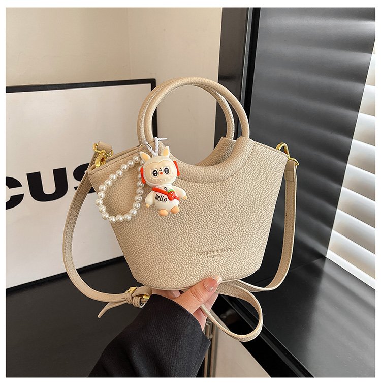 Bucket Bag One Size 2025 Spring Shoulder Bag Zipper PU Women's Bag
