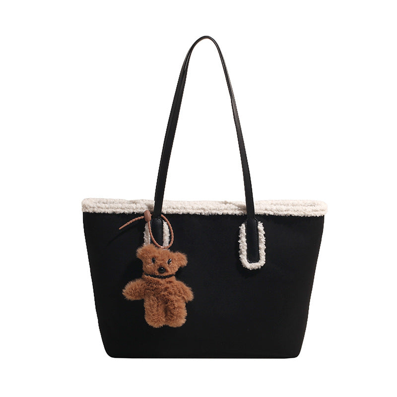 Autumn and Winter Super Hot Style Furry Handbag for Women Simple Fashion Versatile Stylish Single Shoulder Crossbody Bag