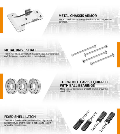 1/18Brushless High-Speed Four-Wheel Drive2.4G Full Scale Professional RC Remote Control Off-Road Big Wheel Bike1/14Brush