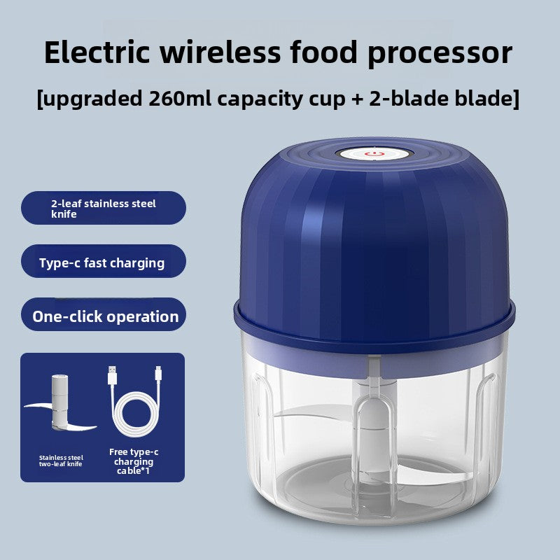 Mini Electric Garlic Herb Fruit Veg Masher Household Wireless Portable Baby Food Processor Kitchen Multifunctional Meat Grinder Garlic Chopper