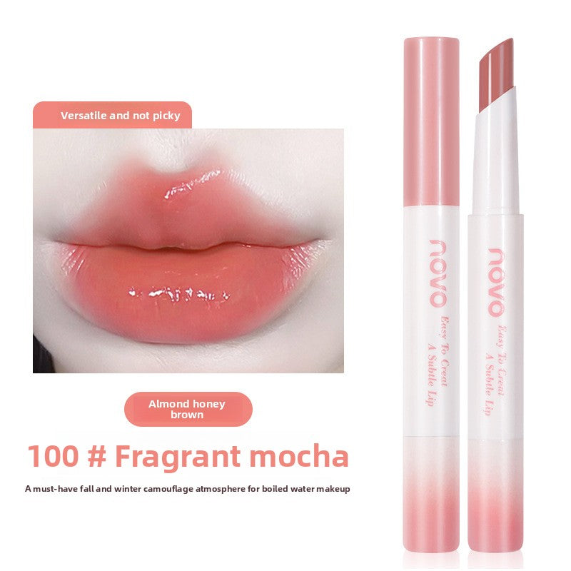 NOVO Charming Translucent Moisturizing Lipstick, Waterproof, Long-lasting, Non-fading, Brightening, Natural Look,