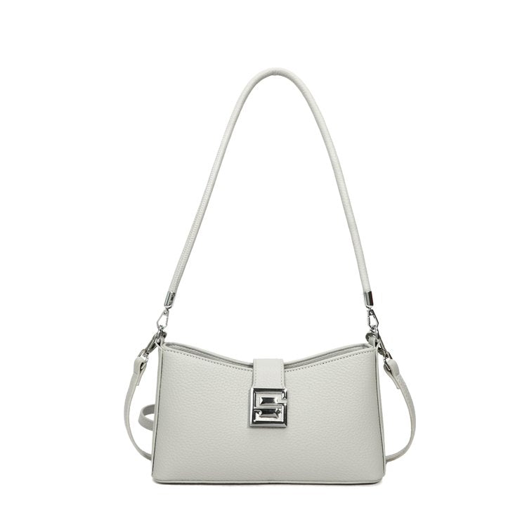 Small Square Bag with Stitching PU Zipper Women's Shoulder Bag One Size