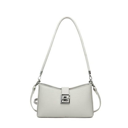 Small Square Bag with Stitching PU Zipper Women's Shoulder Bag One Size