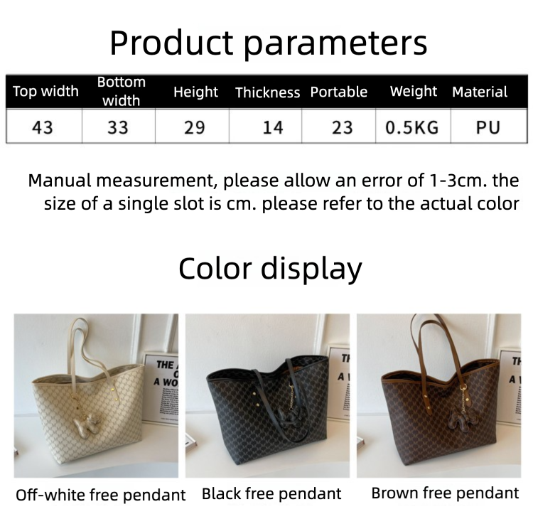 One-shoulder large-capacity commuting lightweight hand-carry tote bag