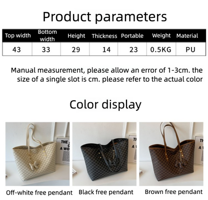 One-shoulder large-capacity commuting lightweight hand-carry tote bag