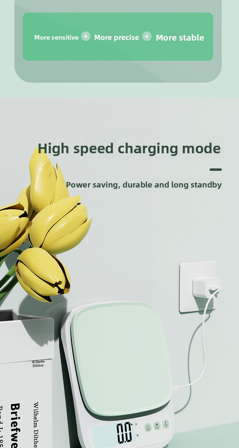 Kitchen Scale High Precision Electronic Scale Kitchen Small Gram Scale Accurate Coffee Scale Gram Weight Measuring Device Household Food Scale